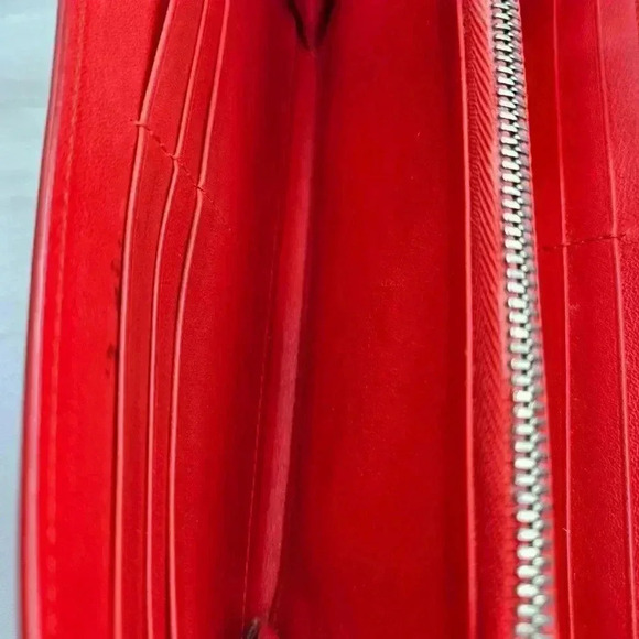 Dior Rendezvous Red Leather Wallet-On-Chain - Picture 12 of 16